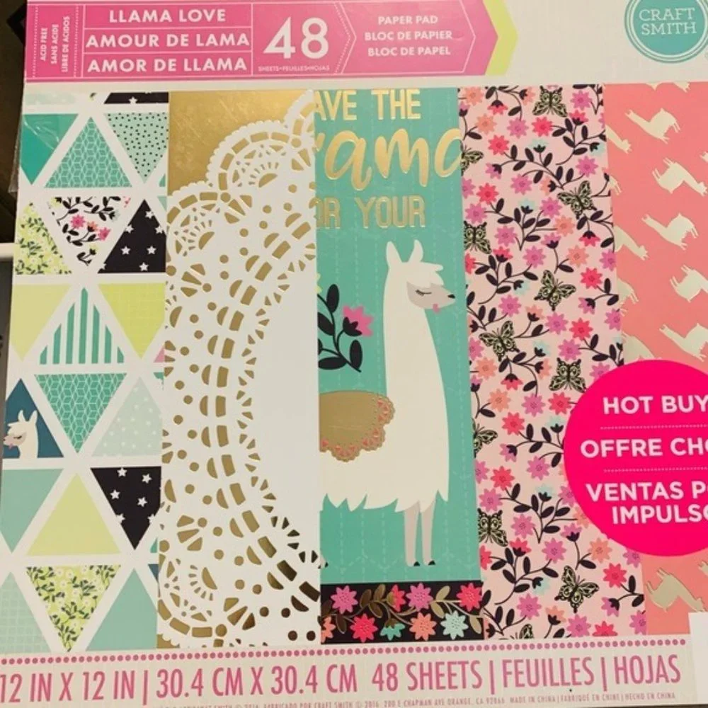 Craft Smith | Paper Pad | LLAMA LOVE